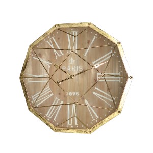 27 Inch Gold Metal Decoration Wall Clock