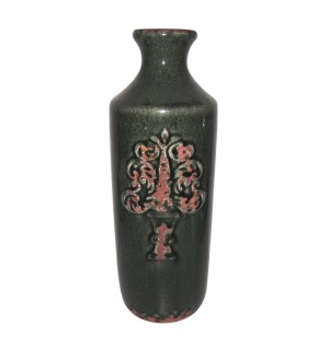 12 Inch Green Ceramic Flower Vase 