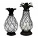 Clear Pineapple with LED Candle (Set of 2)