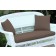Brown Loveseat Cushion with Pillows