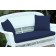 Midnight Blue Loveseat Cushion with Pillows