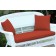 Brick Red Loveseat Cushion with Pillows