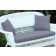 Steel Blue Loveseat Cushion with Pillows