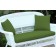 Hunter Green Loveseat Cushion with Pillows