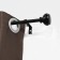 Lily Adjustable Single Curtain Rod 48 Inch to 84 Inch-Black