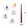12 Inch Burgundy Taper Candles (144pcs/Case) Bulk