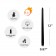 12 Inch Black Taper Candles (1 Dozen)