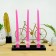 12 Inch Hot Pink Taper Candles (144pcs/Case) Bulk