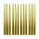 12 Inch Metallic Bronze Gold Taper Candles (1 Dozen)