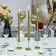 12 Inch Metallic Bronze Gold Taper Candles (1 Dozen)