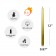 12 Inch Metallic Bronze Gold Taper Candles (144pcs/Case) Bulk