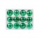 1.75 Inch Clear Hunter Green Gel Floating Candles (144pcs/Case) Bulk