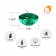 1.75 Inch Clear Hunter Green Gel Floating Candles (144pcs/Case) Bulk