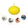 1 3/4 Inch Yellow Floating Candles (288pcs/Case) Bulk