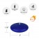 3 Inch Royal Blue Floating Candles (144pcs/Case) Bulk