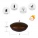 3 Inch Brown Floating Candles (72pcs/Case) Bulk
