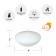 4 Inch White Floating Candles (24pcs/Case) Bulk