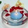 4 Inch Turquoise Floating Candles (3pc/Box)