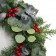 24 inch Eucalytpus Christmas Wreath with Red Berries