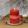 3 x 4 Inch Tritone Red Scented Pillar Candle