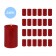 2 x 3 Inch Red Pillar Candle (24pcs/Case) Bulk