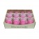 Hot Pink Round Glass Votive Candles (12pc/Box)