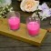 Hot Pink Round Glass Votive Candles (12pc/Box)