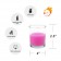 Hot Pink Round Glass Votive Candles (12pc/Box)