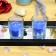 Blue Round Glass Votive Candles (12pc/Box)