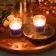 Blue Round Glass Votive Candles (12pc/Box)
