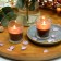 Brown Round Glass Votive Candles (12pc/Box)