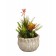 Floral arrangement with resin pot