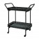 Espresso Wicker Serving Cart