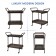 Espresso Wicker Serving Cart