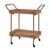 Honey Wicker Serving Cart