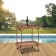 Honey Wicker Serving Cart
