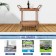 Honey Wicker Serving Cart