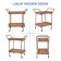 Honey Wicker Serving Cart