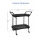 Black Wicker Serving Cart