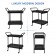 Black Wicker Serving Cart