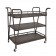Espresso Resin wicker serving cart in three layers tray