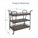 Espresso Resin wicker serving cart in three layers tray