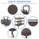 Espresso Resin wicker serving cart in three layers tray