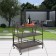 Espresso Resin wicker serving cart in three layers tray