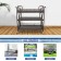 Espresso Resin wicker serving cart in three layers tray