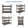 Espresso Resin wicker serving cart in three layers tray