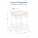 Outdoor White Wicker Patio Furniture End Table