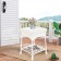 Outdoor White Wicker Patio Furniture End Table