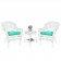 Outdoor White Wicker Patio Furniture End Table