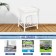 Outdoor White Wicker Patio Furniture End Table